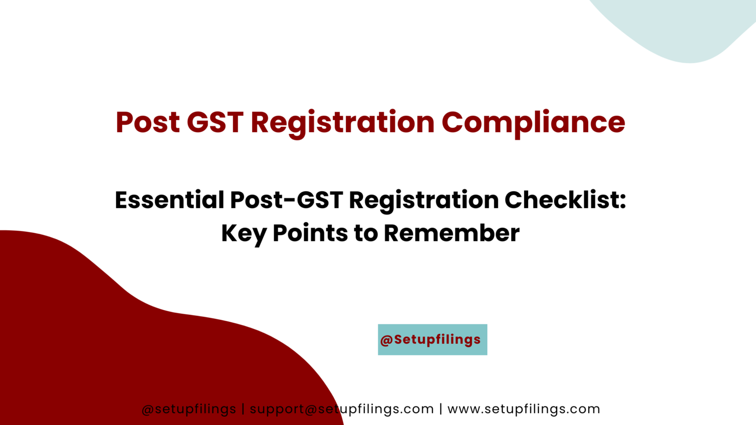 Essential Post-GST Registration Checklist: Key Points to Remember ...