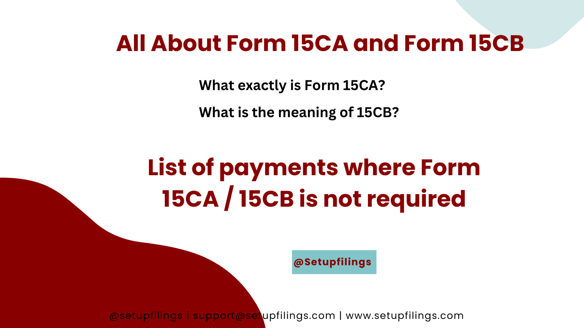 All About Form 15CA And Form 15CB - Setupfilings